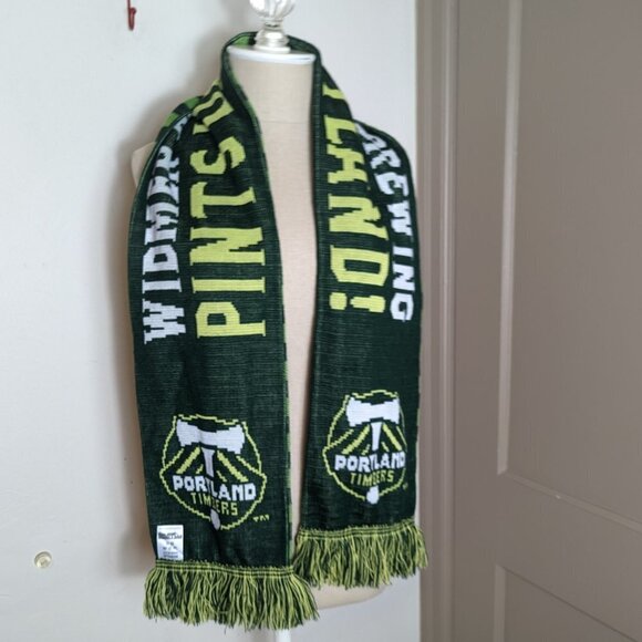 Portland Timbers Soccer Scarf MLS Football Widmer Brewing Checkered - Picture 3 of 6